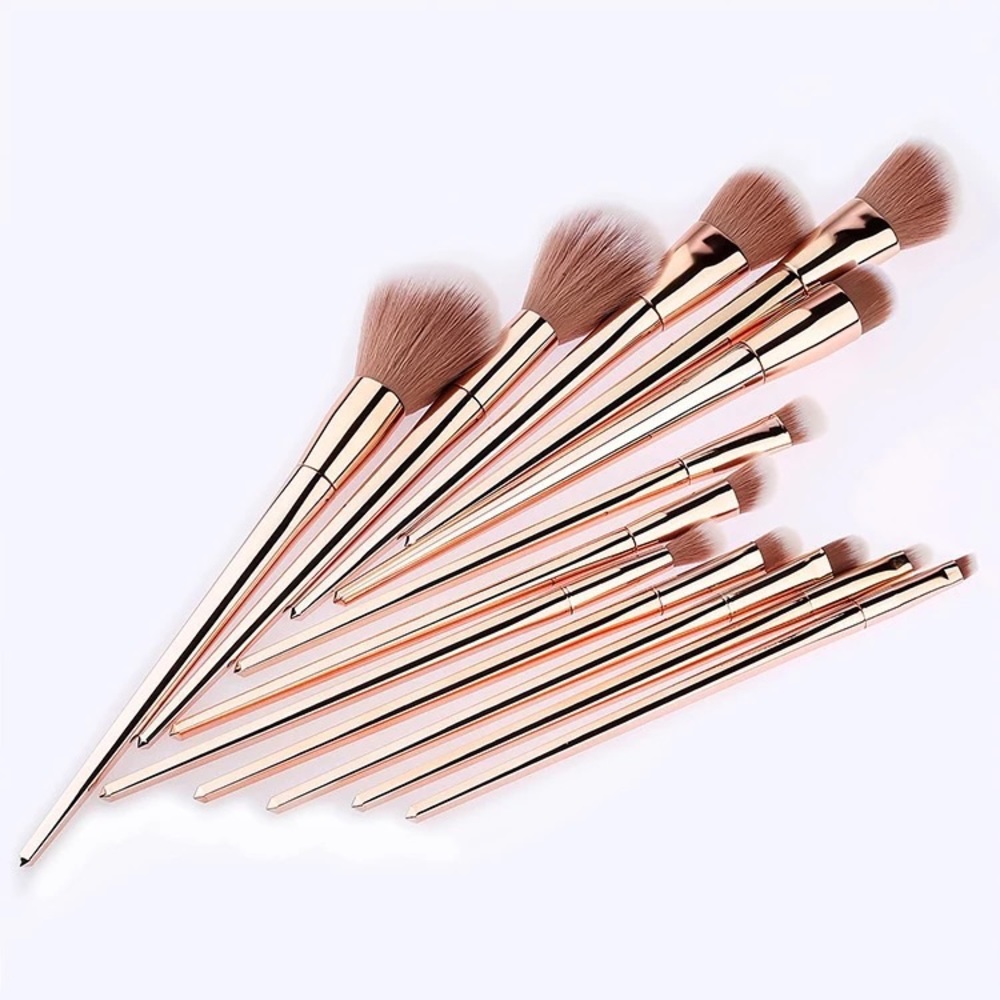 Rose Gold 12 Piece Pro Makeup Brush Set